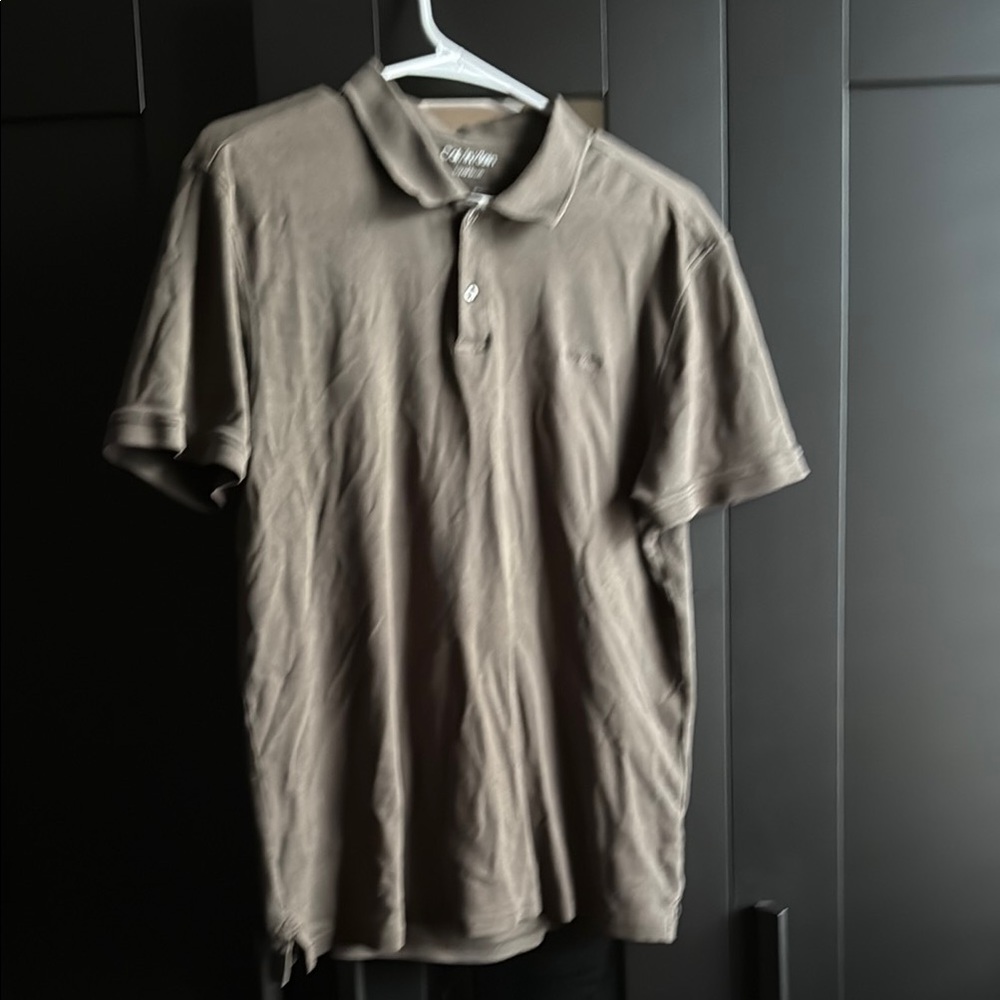 Calvin Klein Men's Polo Shirt - Taupe
